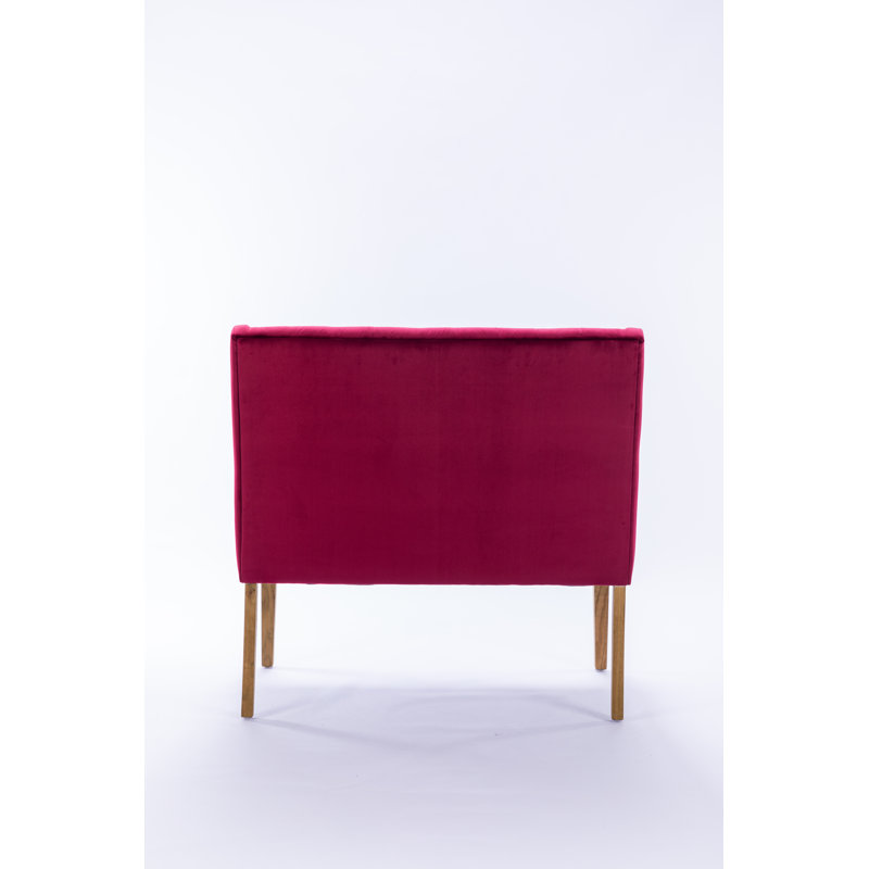 Mairead Upholstered Bench, 98cm H x 100cm W x 66 cm D, Ruby