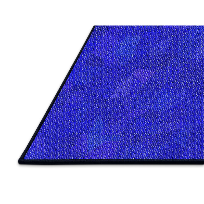 Tapis de zone bleue à motifs New Ashford, Rectangle 6 pi x 9 pi