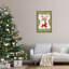 Cerf d'hiver festif dans un cadre flottant écharpe, design par Hannah Moren-1036183533-1036183506