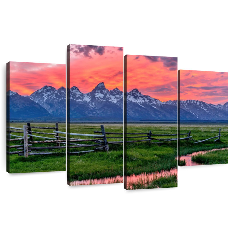 Alvord Grand Teton Sunset, 22" H x 36" W