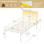 Metal Bed Frame with Charging Station & LED Headboard & Movable Storage Rack-1337937811-1337937812