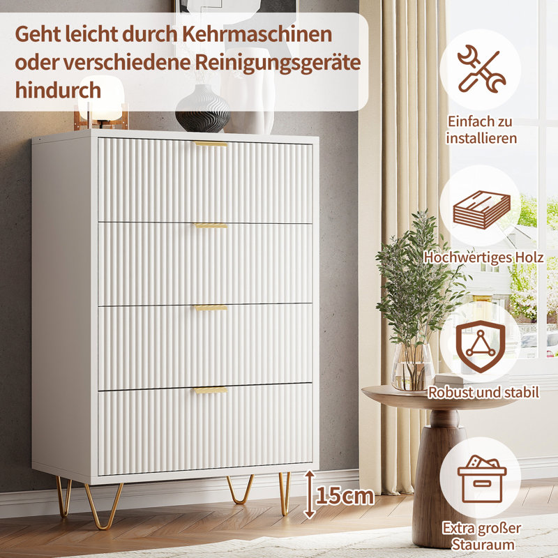 60 cm W Chest of 4 Drawers