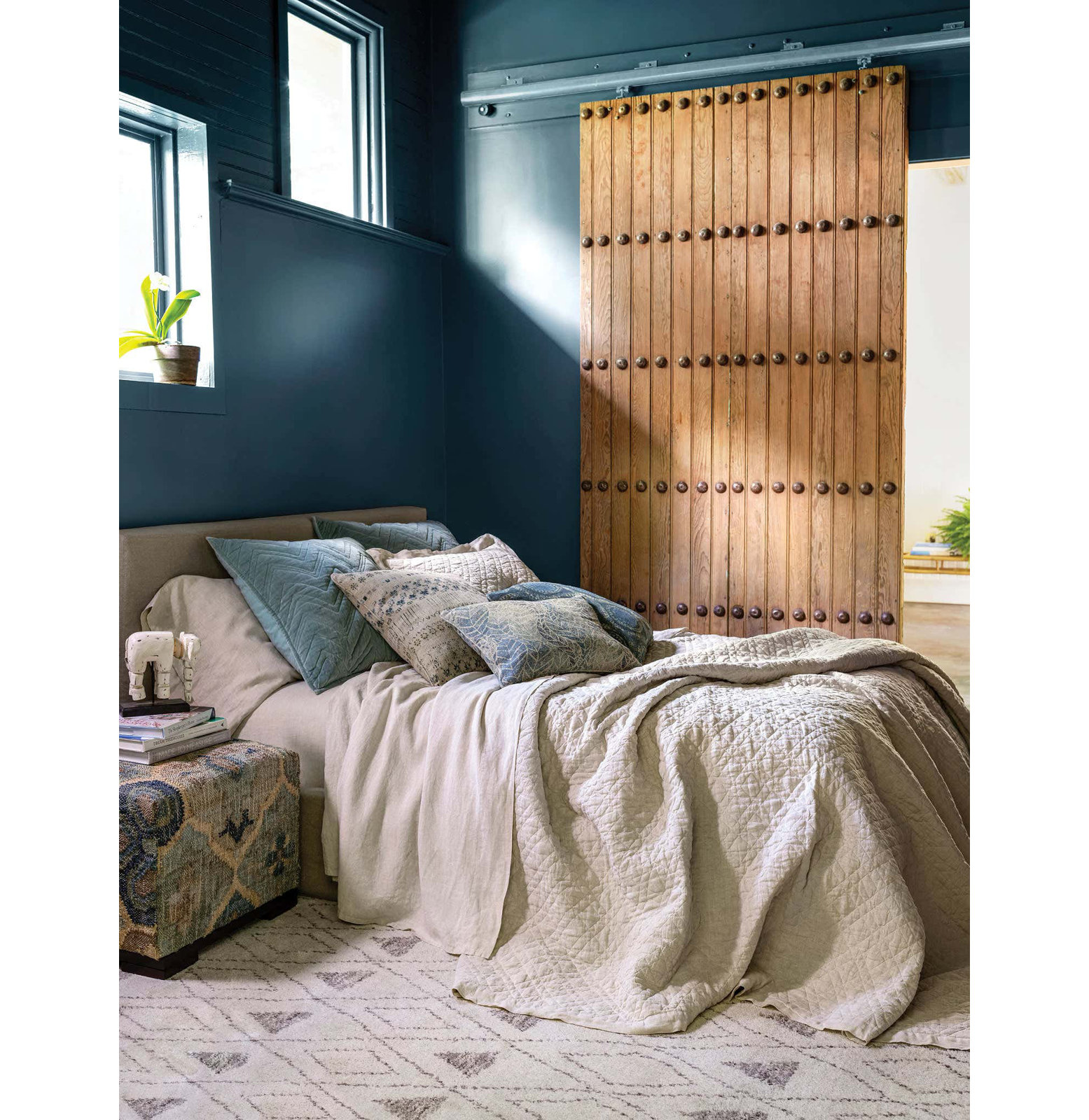 Washed Linen Quilt Set, King Quilt, Natural