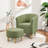 Upholstered 27" Wide Barrel Chair with Ottoman-87710224