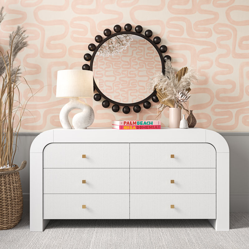 157.5cm W 6 - Drawer Chest of Drawers, White