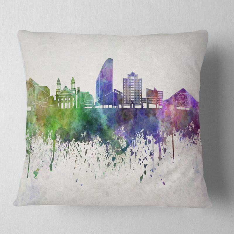 Coussin Cityscape San Jose, 18 po x 18 po, Carré