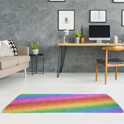Tapis rouge/rose/jaune pizza