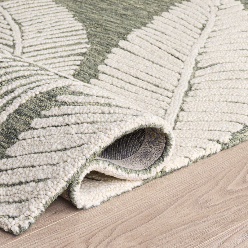 Jardin Hand Tufted Wool;Cotton Floral Indoor Rug, 4'-0" X 6'-0" Rectangle