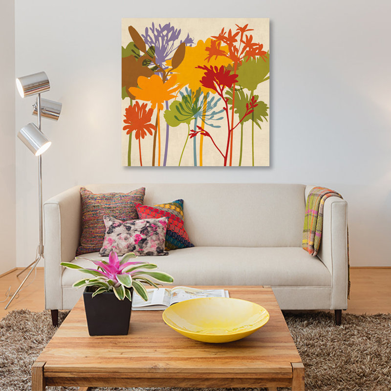 « couleur fleuri ii », reproduction d’art sur toile, H 48 po x l 48 po x P 1,5 po, Toile tendue, Pas de tapis