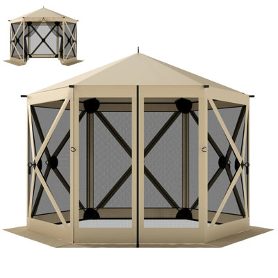 Outdoor Pop Up Gazebo Screen Tent,Modern Camping Canopy Screen House