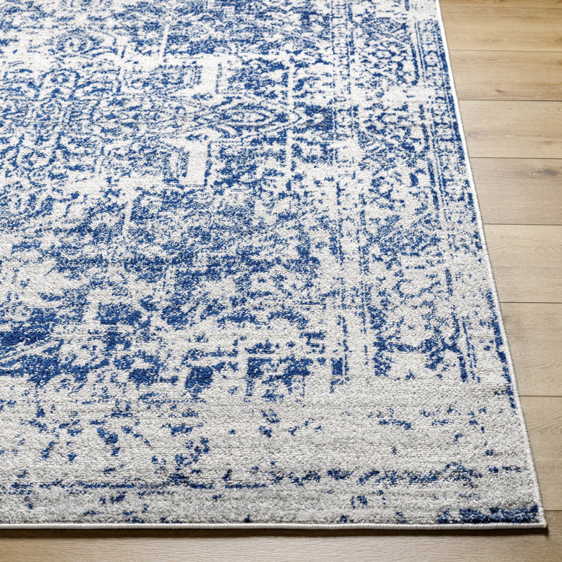 Selen Manitou Dark Blue/Gray Rug, Rectangle 80 x 150cm