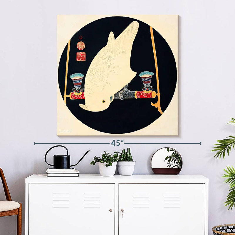 Brampt A White Macaw, 33" H x 33" W