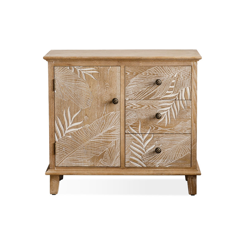 Armoire d'appoint Mid-Century moderne en bois manufacturé Burlywood