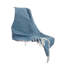Jeté 100% polyester tissé bleu