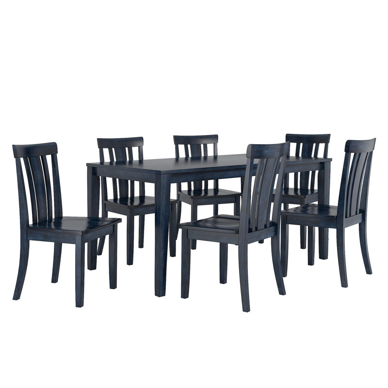 Ensemble repas 6 personnes Alexa-Mae, Denim foncé antique