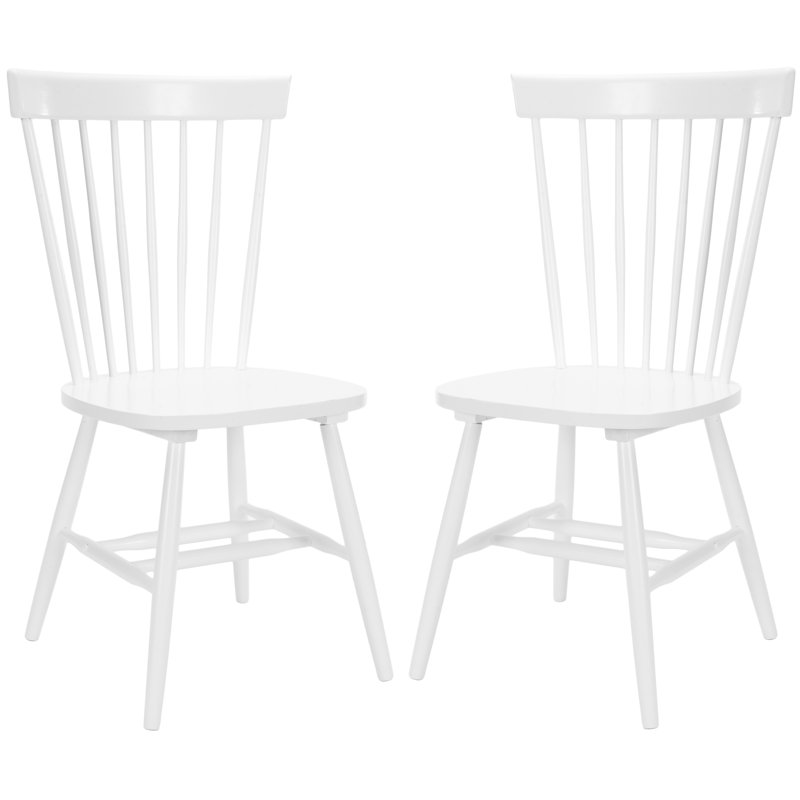 Paulo Solid Wood Slat Dining Chair, White