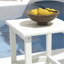 Table d'appoint de patio extérieure 15 po pour balcon, porche, table de bout de billard, piscine blanche, porche