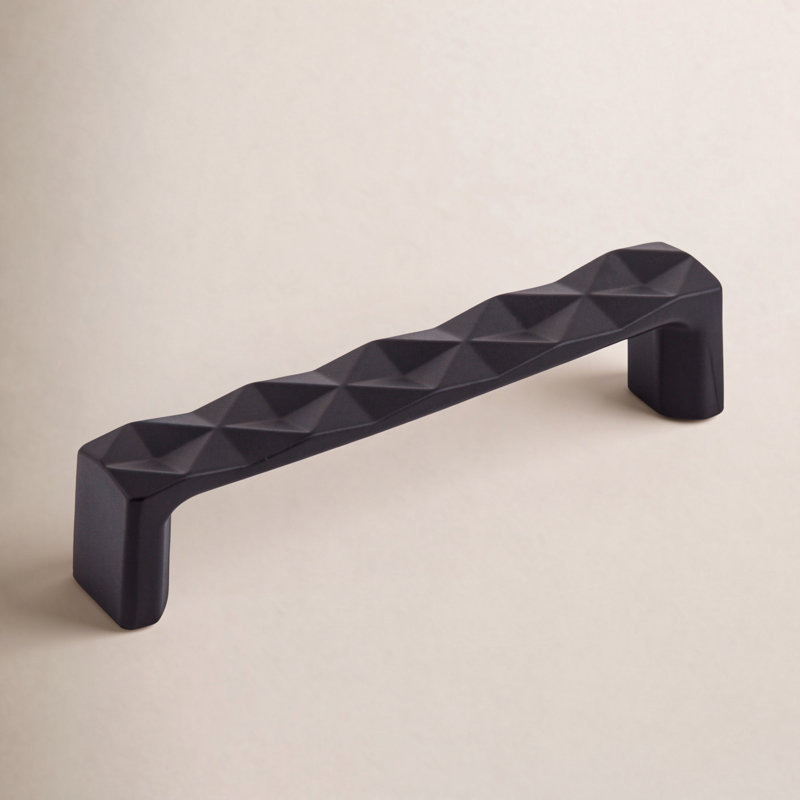 Quilted Bar pull, Flat Black, 3 3/4" Center to Center