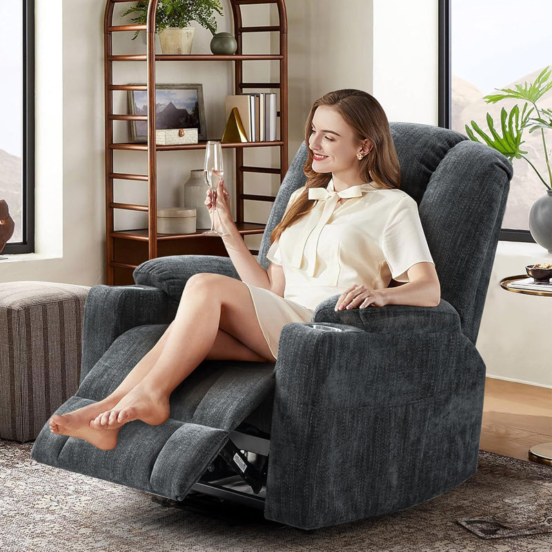 Grand fauteuil inclinable électrique avec massage et chaleur