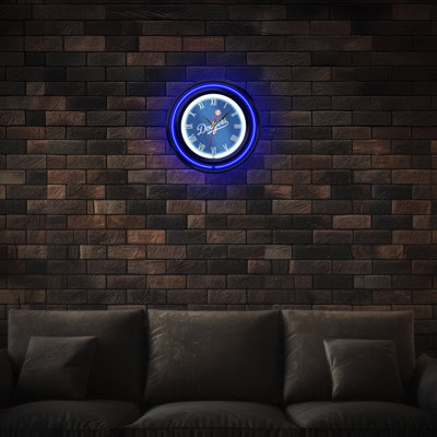 MLB LA Dodgers 15" Neon Clock