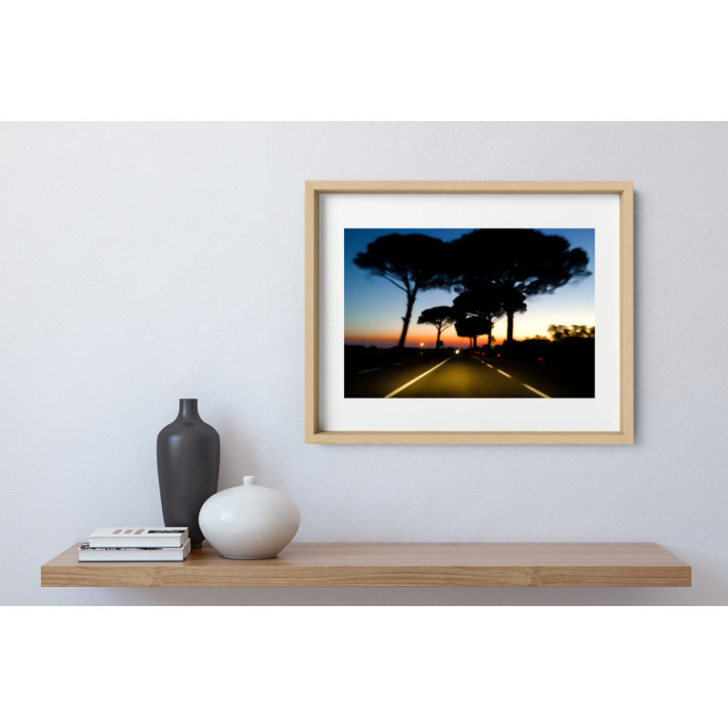 Drive Print by Joseph Regan, 14" H x 16" W x 0.75" D, Natural