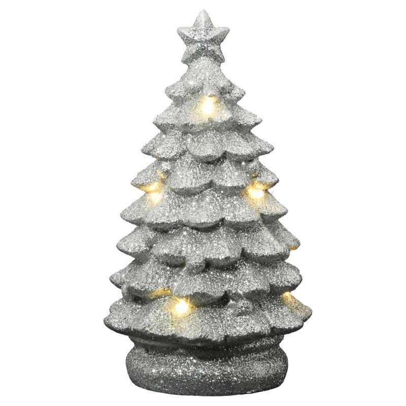 Lampes à piles pour arbre lumineux, H 10 po x l 6 po x P 6 po, Argent