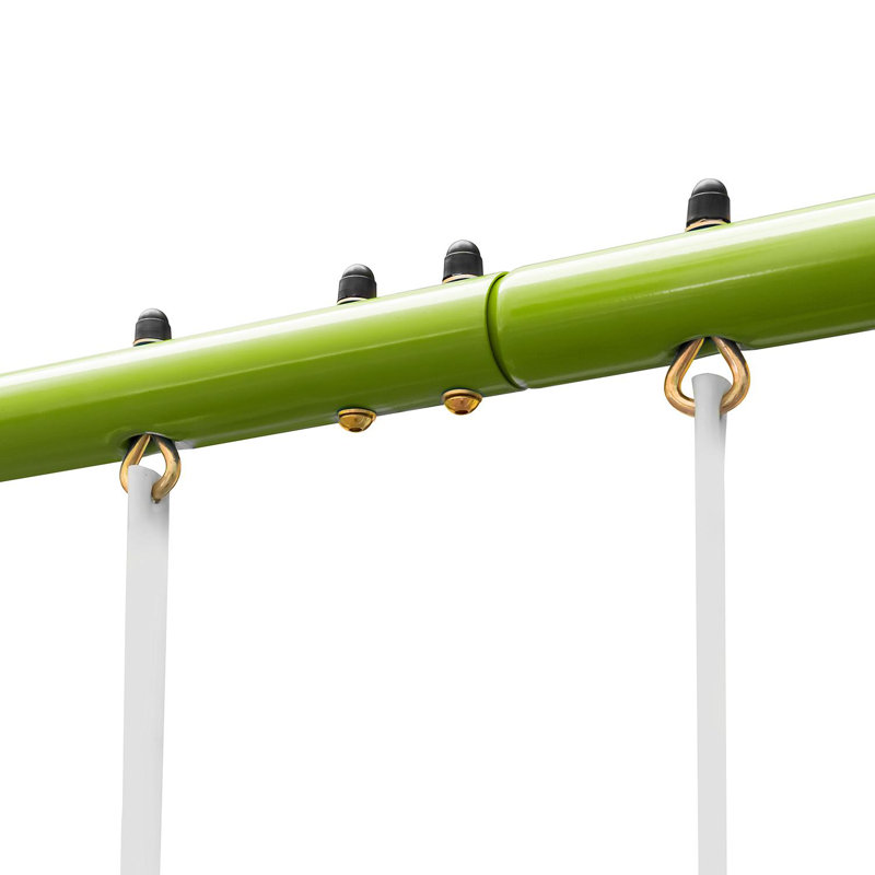OneConcept Metal Swing Set with 3 Swing(s), Green