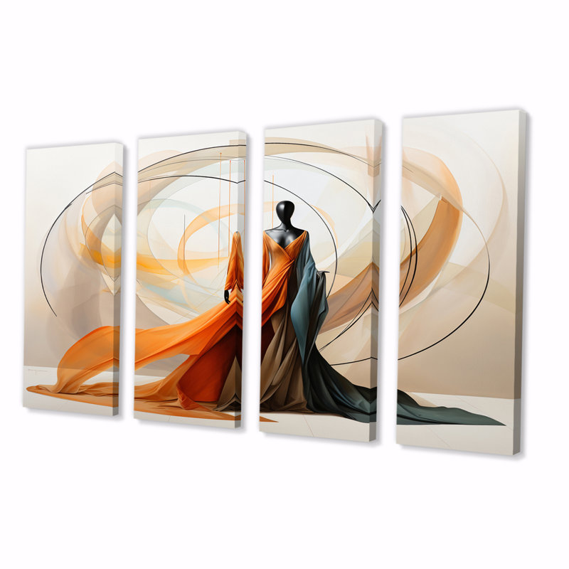 «Abstract Contemporary Contemporary Dancer I» sur toile, reproduction de 4 pièces