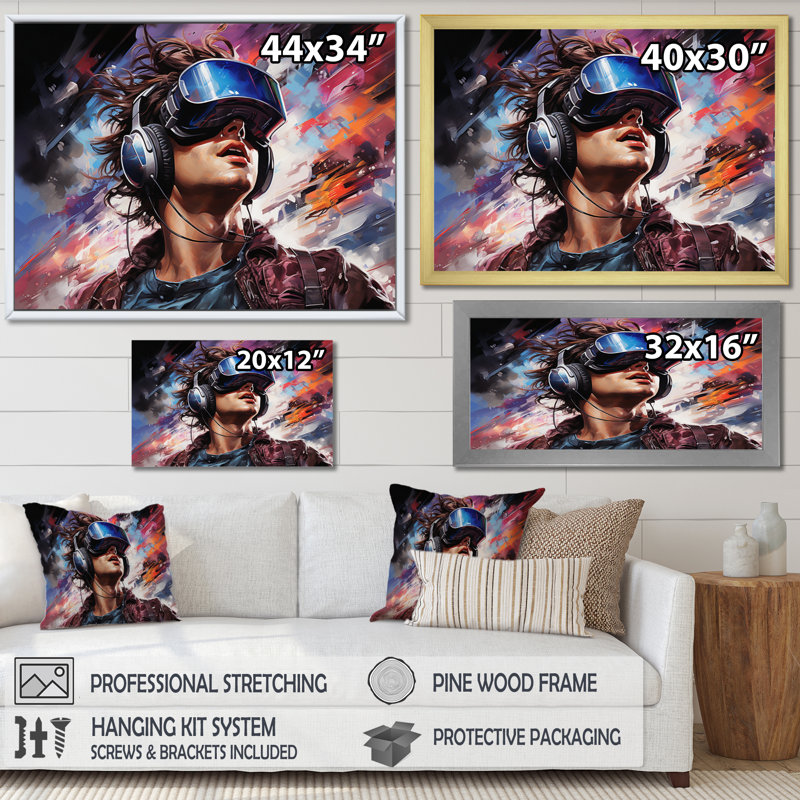 Portrait d'une aventure vidéo de jeu vidéo I, Cadre simple noir, H 16 po x l 32 po x P 1 po