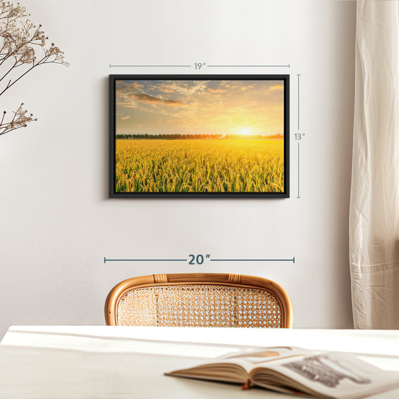 «Sunset Field», reproduction sur toile, H 13 po x l 19 po