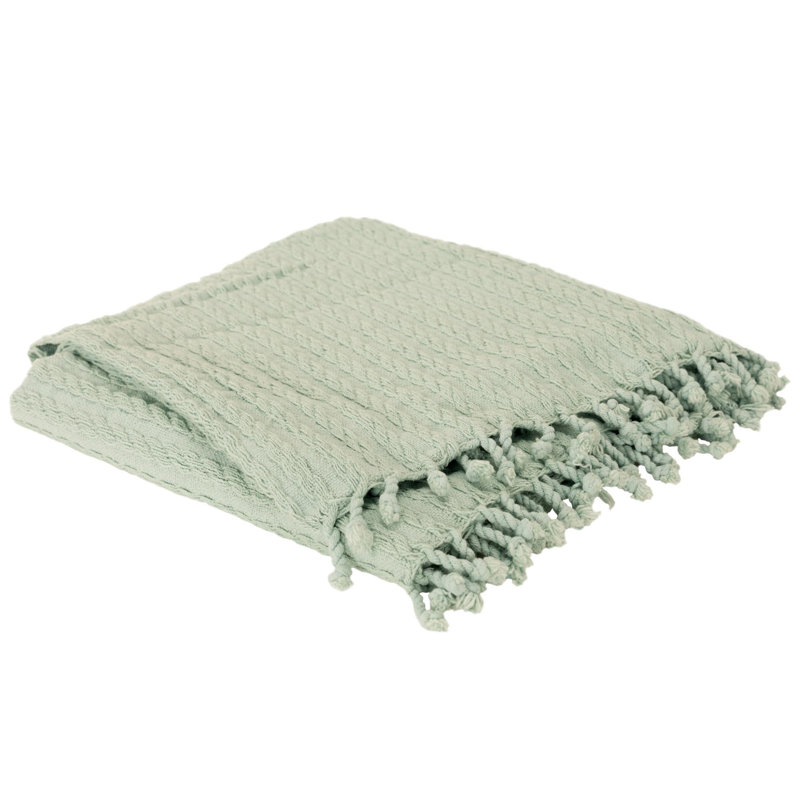 Jeté 100% coton Aqua