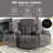 Swinging Recliner Massage Heated Sofa, With USB And 2 Cup Holders In Side Pockets-1480920007