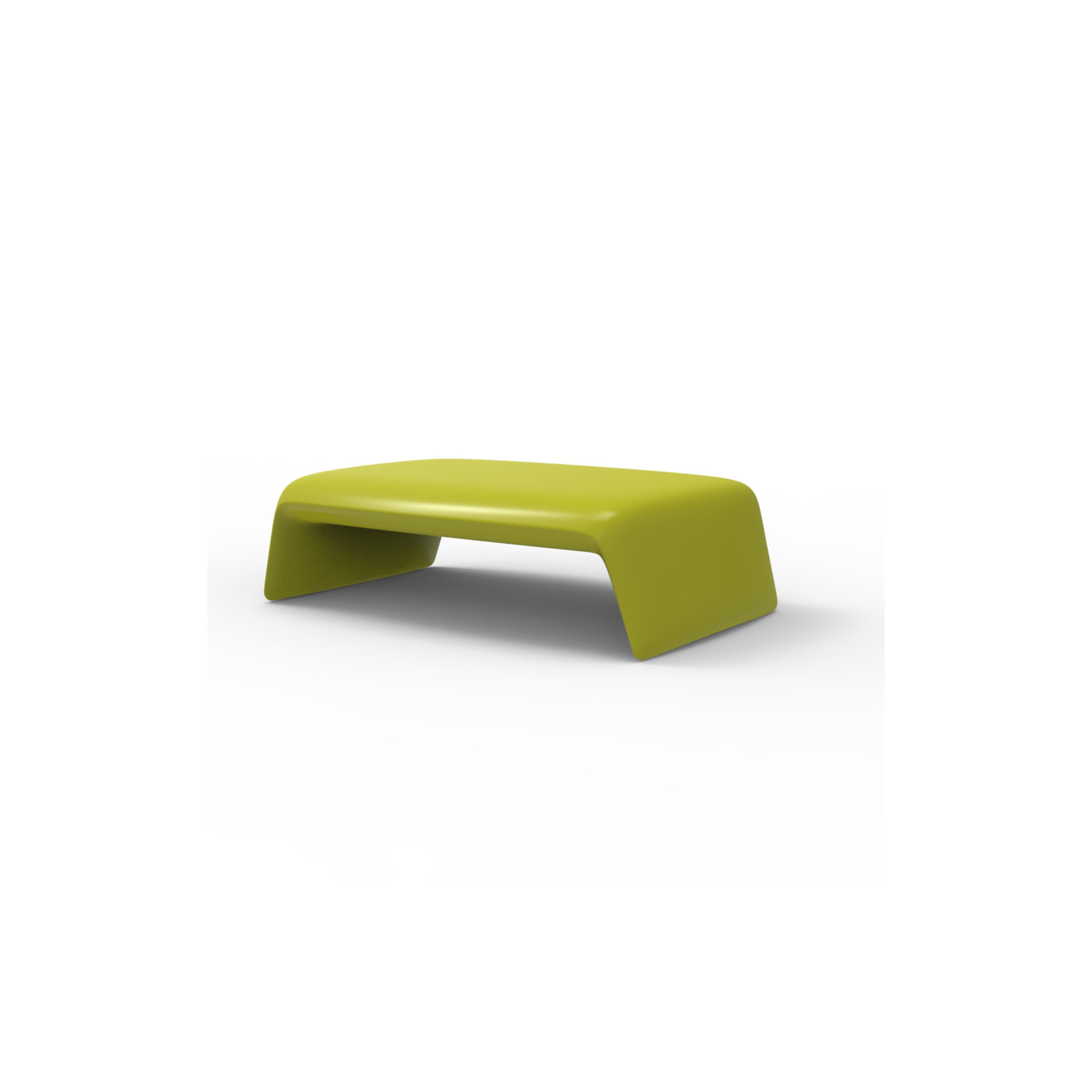 Blow Plastic/Resin Coffee Table, Green