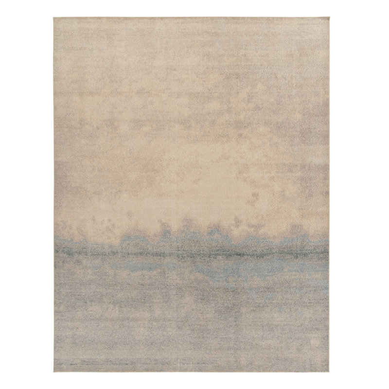 Distressed Homage Wool Abstract Area Rug, Rectangle 8' x 10'