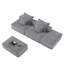 Canapé modulaire surdimensionné avec 2 repose-pieds et 2 sièges Boneless-1428083392