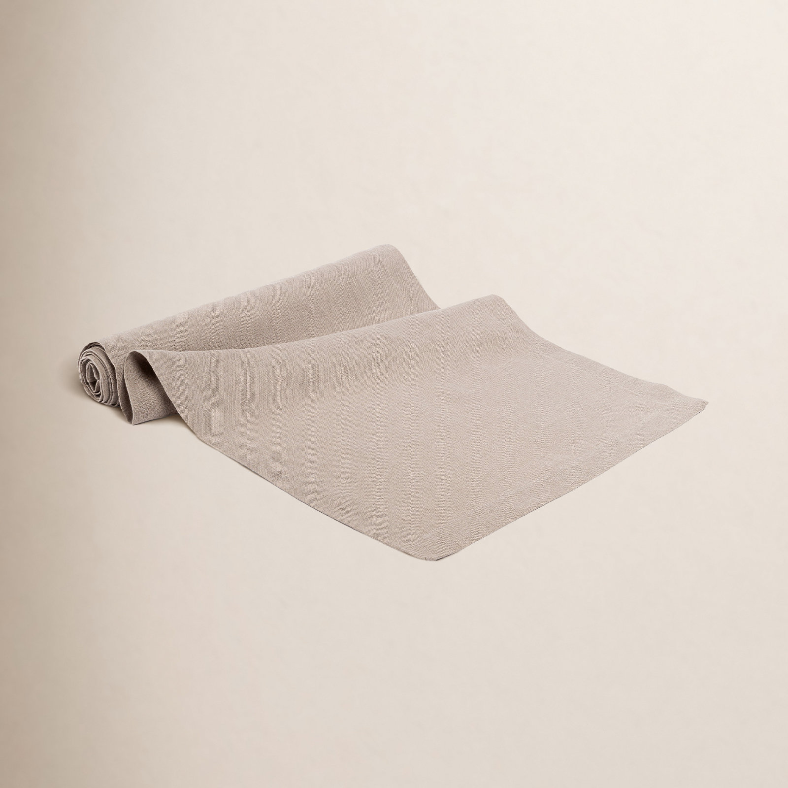 100% Linen Table Runner, 18" W x 90" L, Tan