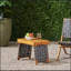 Table d'appoint pliable Huntsville en bois d'acacia durable et conception portable pour une utilisation extérieure