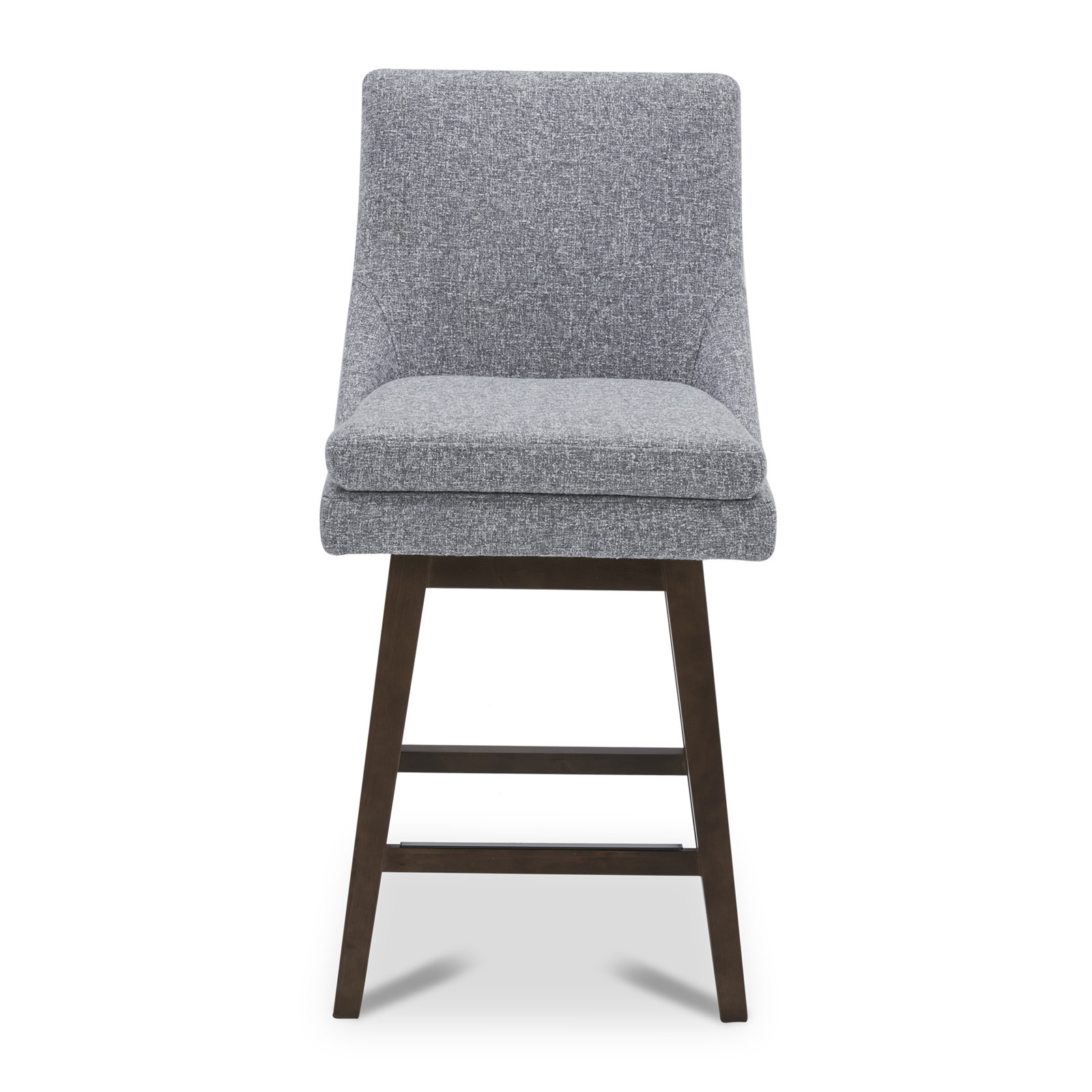Zahara Swivel Bar and Counter Stool, Nathan Gray Tweed/Walnut, Bar Stool (30” Seat Height)