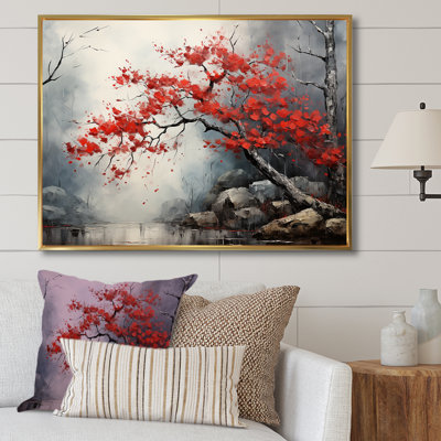 Fiery Red Maple Tree II - Art mural érable