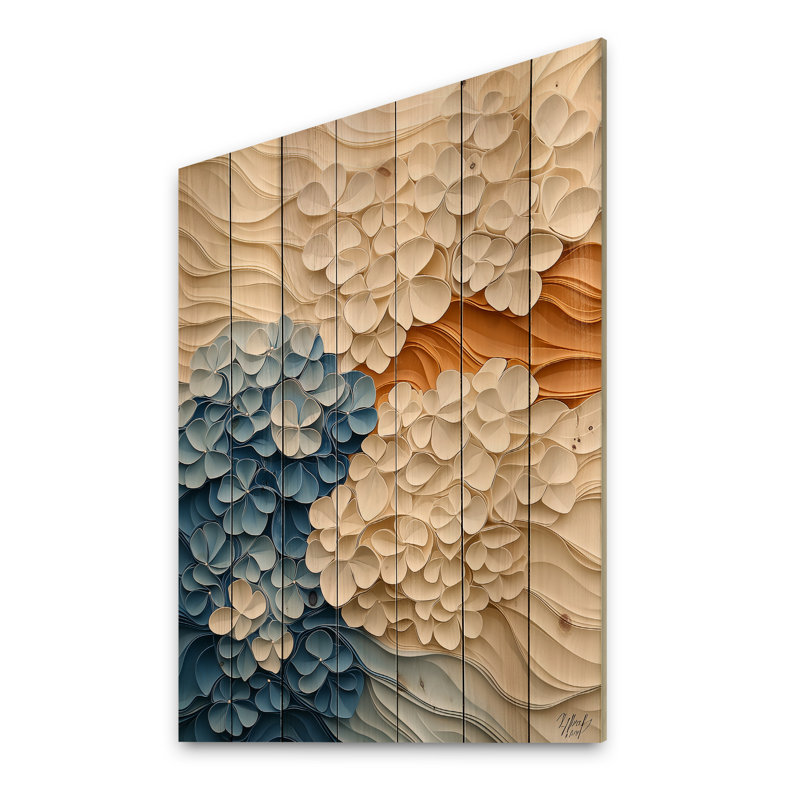 Woven Roots Colorful Banyan Tree II - Modern Landscape Wooden Wall Art On Natural Pine Wood, 20" H x 10" W x 0.78" D