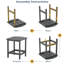 Table de bout toutes saisons Adirondack Tables de patio Tables de bout en plastique gris-1660344224