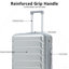 20"/24"/28" 3 Pcs/Set In ABS Spinner Wheel Luggage, Matching Colour , With Combination Lock (Silver)