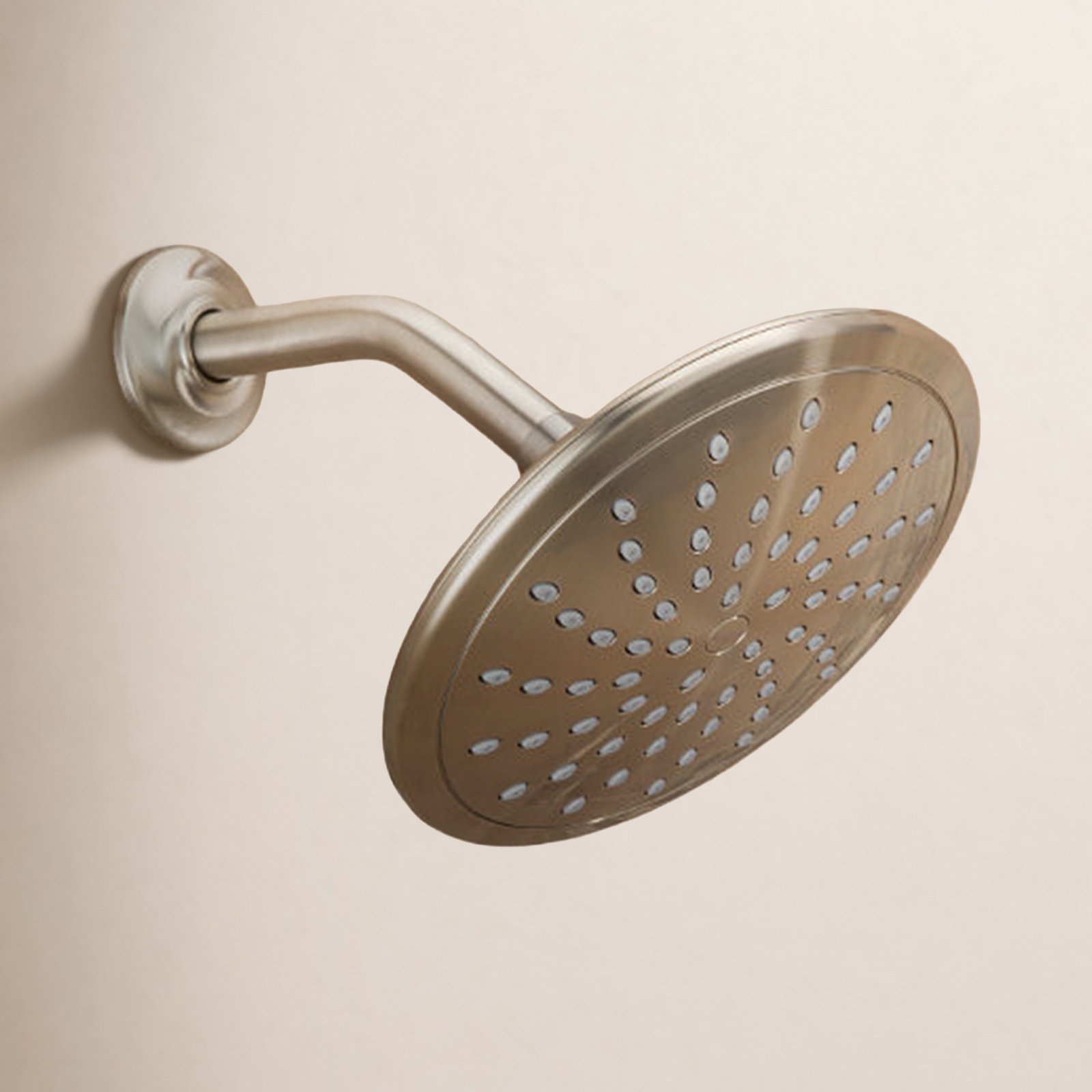 2 GPM Round Rain Shower Head, Brushed Nickel