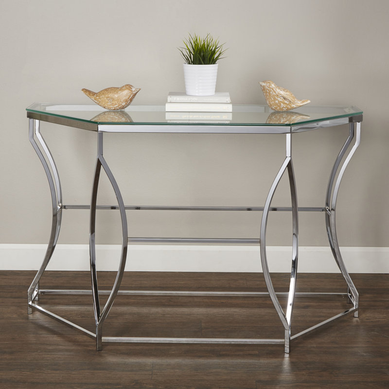 Frostia 48'' Glass Top Console Table
