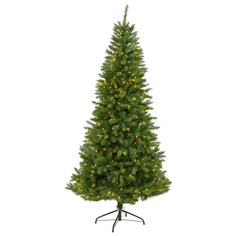 Sapin de Noël vert 9 pi avec 800 lumières DEL, H 6,5 pi