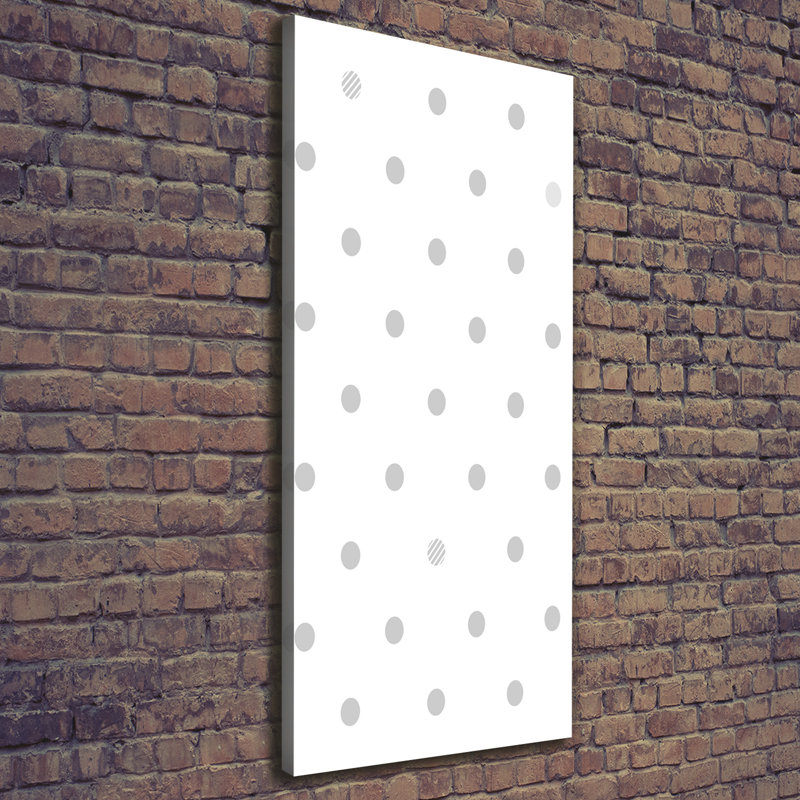 Dots And Hearts - Wrapped Canvas Print