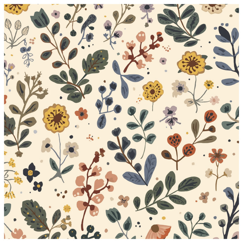 Édredon Botanical Floral Illustration, Simple extra long