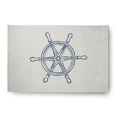 Tapis intérieur / extérieur bleu marine Kham