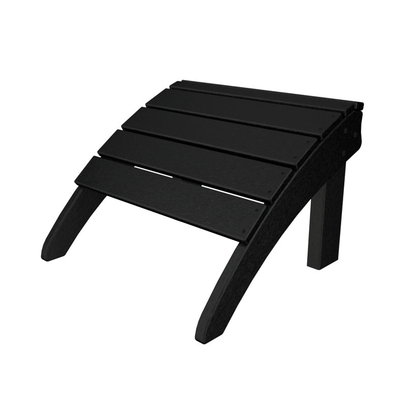 Repose-pieds POLYWOOD Seashell, Noir