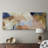 Apricot Navy Swirl II- Gallery Wrapped Canvas -Ready to Hang-107468372